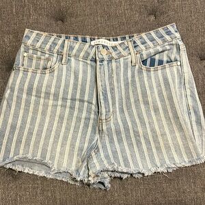 Striped blue shorts